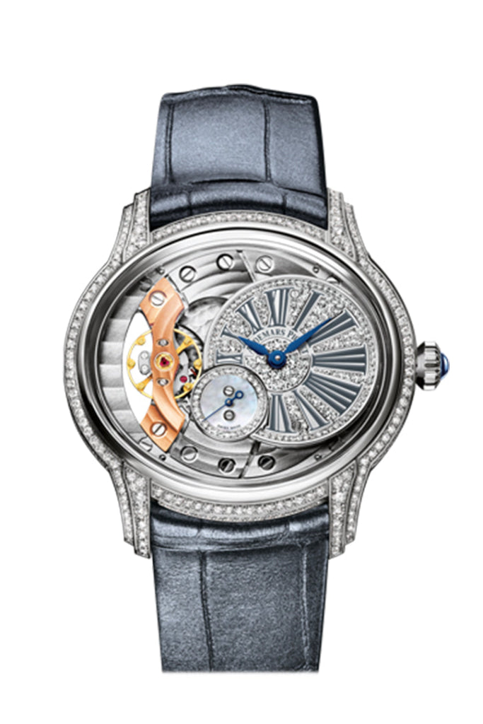 Audemars Piguet Millenary 39.5 Hand-Wound Diamond Paved Roman White Gold 77248Bc.zz.a111Cr.01 Watch