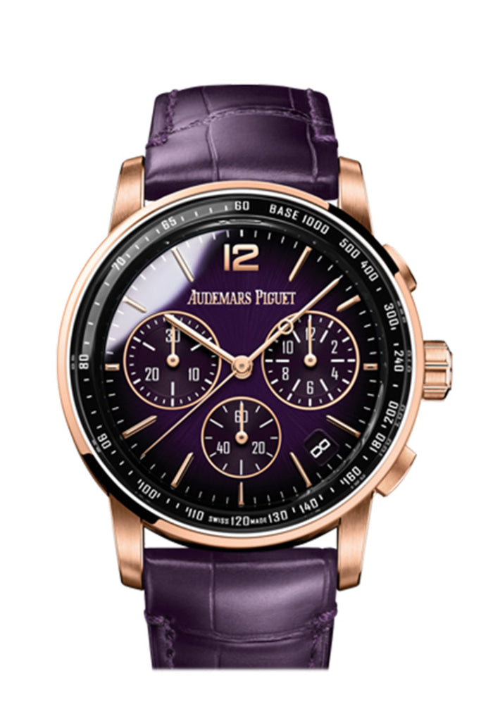 Audemars Piguet Code 11.59 41 Chronograph Rose Gold Purple Dial 26393Or.oo.a616Cr.01 Watch