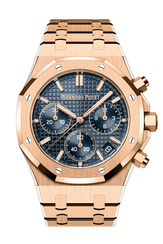 Audemars Piguet Royal Oak 41 Chronograph Rose Gold Bleu Nuit Nuage50 Blue Dial 26240Or.oo.1320Or.01