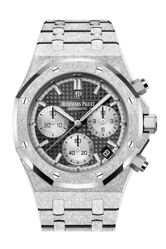 Audemars Piguet Royal Oak 41 Chronograph Black Dial White Gold Frosted 26239Bc.gg.1224Bc.02 Dcm