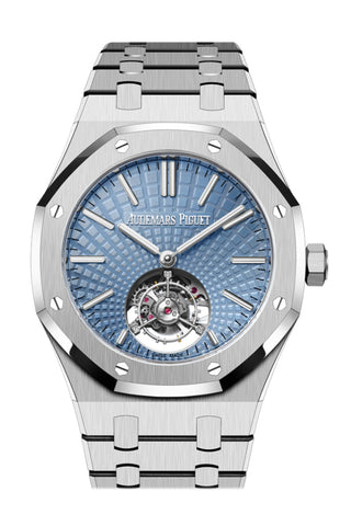 Audemars Piguet Royal Oak 41 Flying Tourbillon Light Blue Dial Platinum 26530Pt.oo.1220Pt.01 Watch