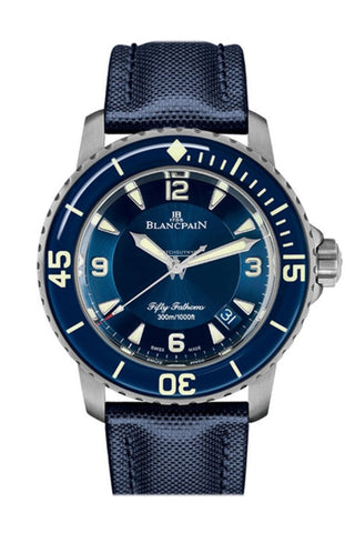 Blancpain Fifty Fathoms Automatic Blue Dial Mens Watch 5015-12B40-O52A