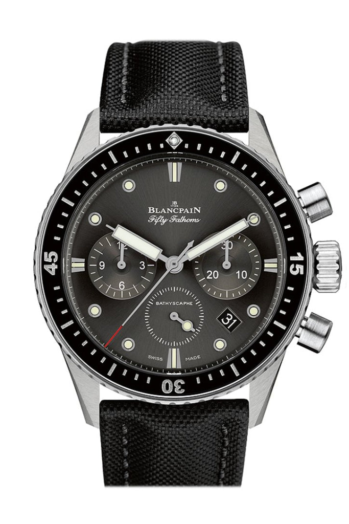 Blancpain Fifty Fathoms Bathyscaphe Meteor Grey Dial Chonograph Automatic Mens Watch 5200-1110-B52A