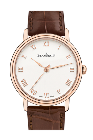 Blancpain Villeret Ultraplate Opaline Dial 18K Rose Gold Automatic Mens Watch 6104-3642-55A