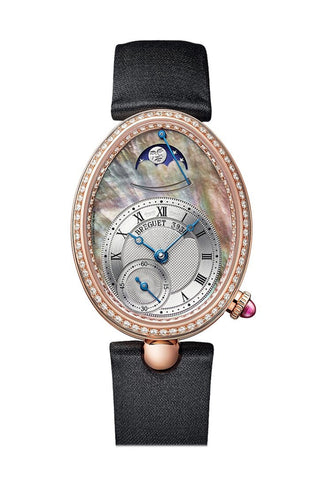 Breguet Reine De Naples Mother Of Pearl Dial Rose Gold With Diamond Bezel Black 8908Br5T864D00D