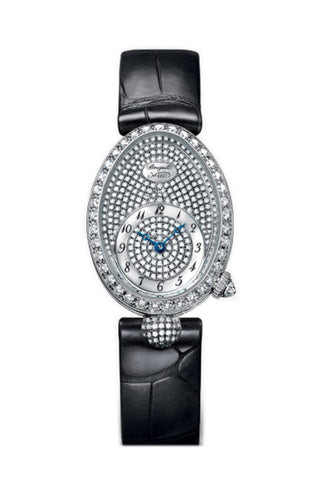 Breguet Reine De Naples 18Kt White Gold & Diamond Silver Automatic 8928Bb/8D/944/Dd0D Watch