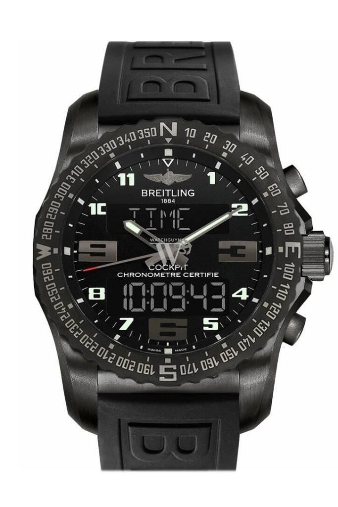 Breitling Cockpit B50 Titanium Analog-Digital Mens Watch Vb501022/bd41/155S Black