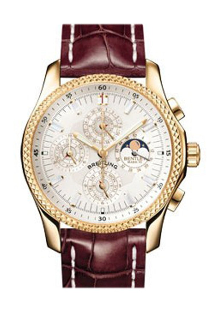 Breitling Bentley Yellow Gold Perpetual Calender H2936312 Q539 Silver Watch