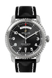 Breitling Navitimer Day Date Black Leather Tang A45330101 B1X1
