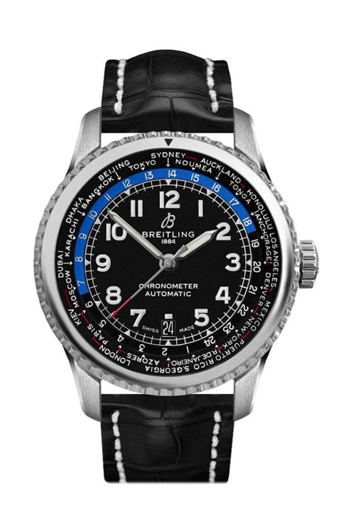 Breitling Navitimer 8 B35 43Mm Automatic Unitime Black Croc Deployment Ab3521U41 B1P1 Watch