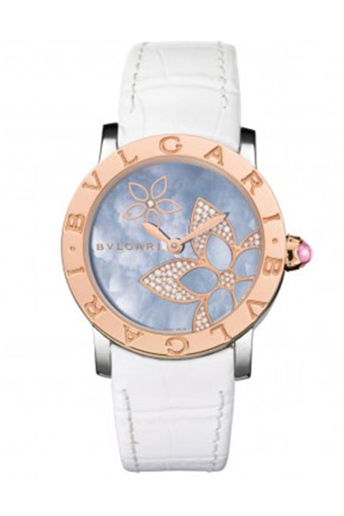 Bvlgari Bulgari Watch Blue Mother-Of-Pearl Dial 33Mm Steel And Pink Gold Case -