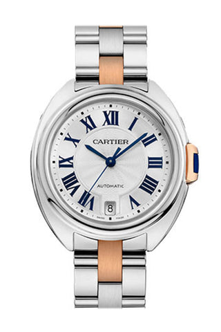 Cartier Cle De 35Mm Steel Rose Gold W2Cl0003 Watch