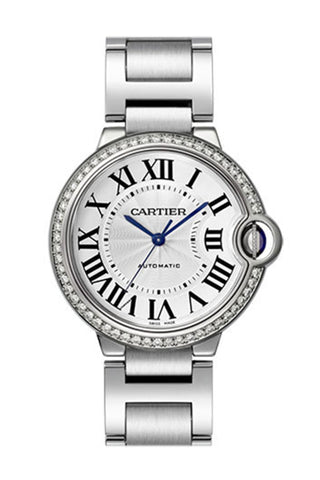 Cartier Ballon Bleu 36Mm Diamond Bezel W4Bb0017 Watch