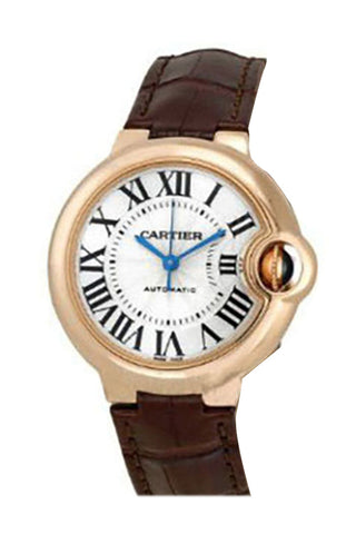 Cartier Ballon Bleu 33Mm Rose Gold On Strap W6920097 Watch