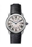 Cartier Ronde Solo Small Silvered Light Opaline Dial Ladies Watch leather band WSRN0019