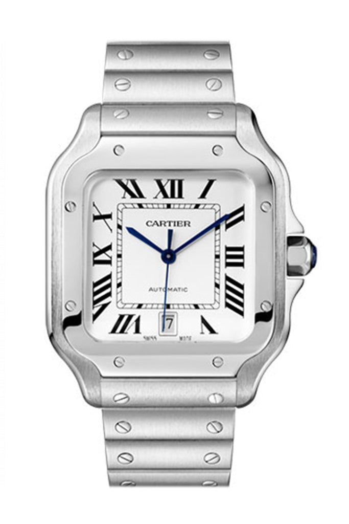 Cartier Santos Silvered Opaline Dial Men’s Watch Wssa0018