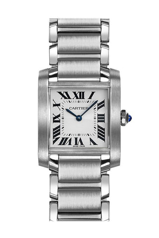 Cartier Tank Francaise Midsize Silver Dial Steel Ladies Watch Wsta0005