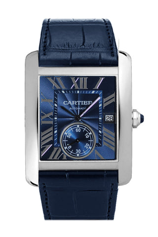 Cartier Tank Mc Blue Dial Stainless Steel Men’s Watch Wsta0010