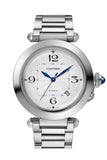 Cartier Steel Pasha Mens Silver Dial WSPA0009