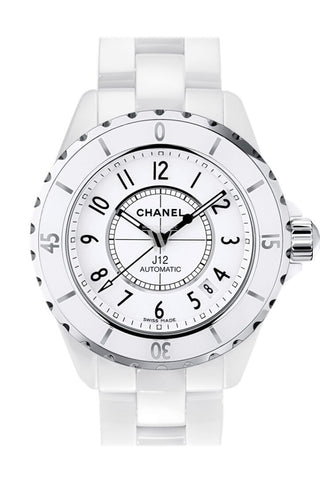 Chanel J12 White Automatic Dial Ceramic Watch H0970