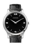 Chopard L.U.C Classic XP Black Dial White Gold Leather Men's Watch 161902-1001