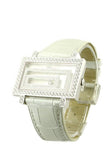 Chopard Happy Spirit in White Gold with Diamond Bezel White Alligator Leather Stra 209168-1001