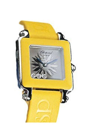 Chopard Square Happy Sport On Yellow Rubber 278896-3005 Watch