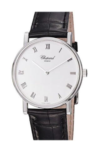 Chopard Luc On Strap White Dial Diamond Bezel Black Croc 173154/1001 Watch