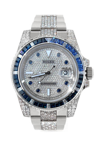 Custom Diamond Rolex Submariner Mens Watch 116610Ln 116610 Watches