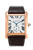 Cartier Tank Mc Mechanical Silver Dial Brown Leather Strap Mens Watch W5330001 / None