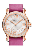 Chopard Happy Sport 36mm 18k Rose Gold and Diamonds Automatic Watch 274808-5003