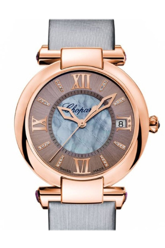 Chopard Imperiale 36Mm 18K Rose Gold Amethysts And Diamonds 384822-5005 Pearl / None Watch