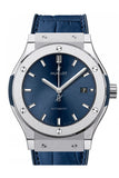 Hublot Classic Fusion Automatic Blue Sunray Dial Titanium 42mm Men's Watch 542.NX.7170.LR