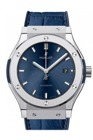 Hublot Classic Fusion Automatic Blue Sunray Dial Titanium 42Mm Mens Watch 542.nx.7170.lr