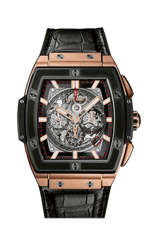 Hublot Spirit Of Big Bang Square Skeleton Dial Black Rubber Band Automatic 45 Mens Watch