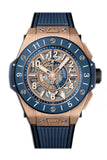Hublot Big Bang Unico King Gold Blue Ceramic GMT Men's Watch 471.OL.7128.RX