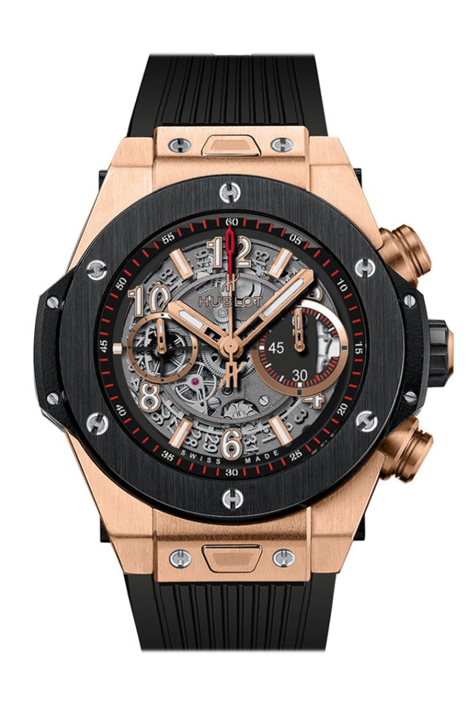 Hublot Big Bang Unico King Gold Ceramic Skeletal Dial Mens Watch 411.om.1180.rx