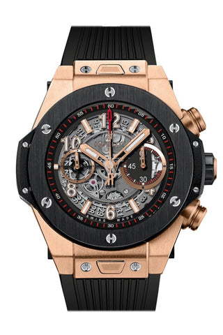 Hublot Big Bang Unico King Gold Ceramic Skeletal Dial Mens Watch 411.om.1180.rx