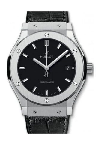 Hublot Classic Fusion Automatic Black Dial Titanium Mens Watch 542.nx.1171.r