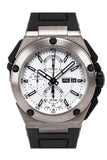 IWC Ingenieur Double Chronograph Silver Dial Rubber Strap Automatic 45mm Men's Watch IW386501
