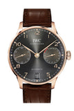 IWC Portugeiser Slate Grey Dial 18K Rose Gold Automatic 42mm Men's Watch IW500702