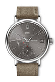 Iwc Portofino Hand-Wound Eight Days In Steel Grey Dial Iw510115 Watch