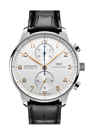 Iwc Portuguese Chronograph Silver Dial Mens Watch Iw371445