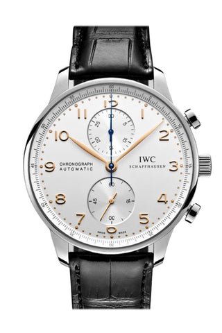 Iwc Portuguese Chronograph Silver Dial Mens Watch Iw371445