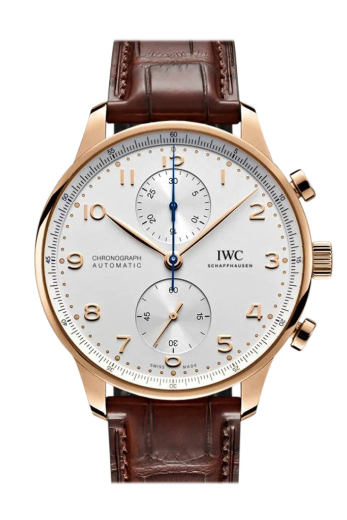 Iwc Portugieser Chronograph Automatic White Dial 18Kt Rose Gold Men’s Watch Iw371611