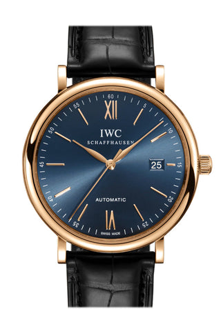 Iwc Portofino Rose Gold On Strap Watch Iw356522