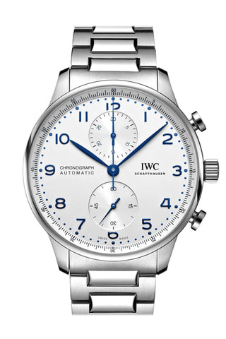 Iwc Portuguese Silver Dial Stainless Steel Watch Iw371617