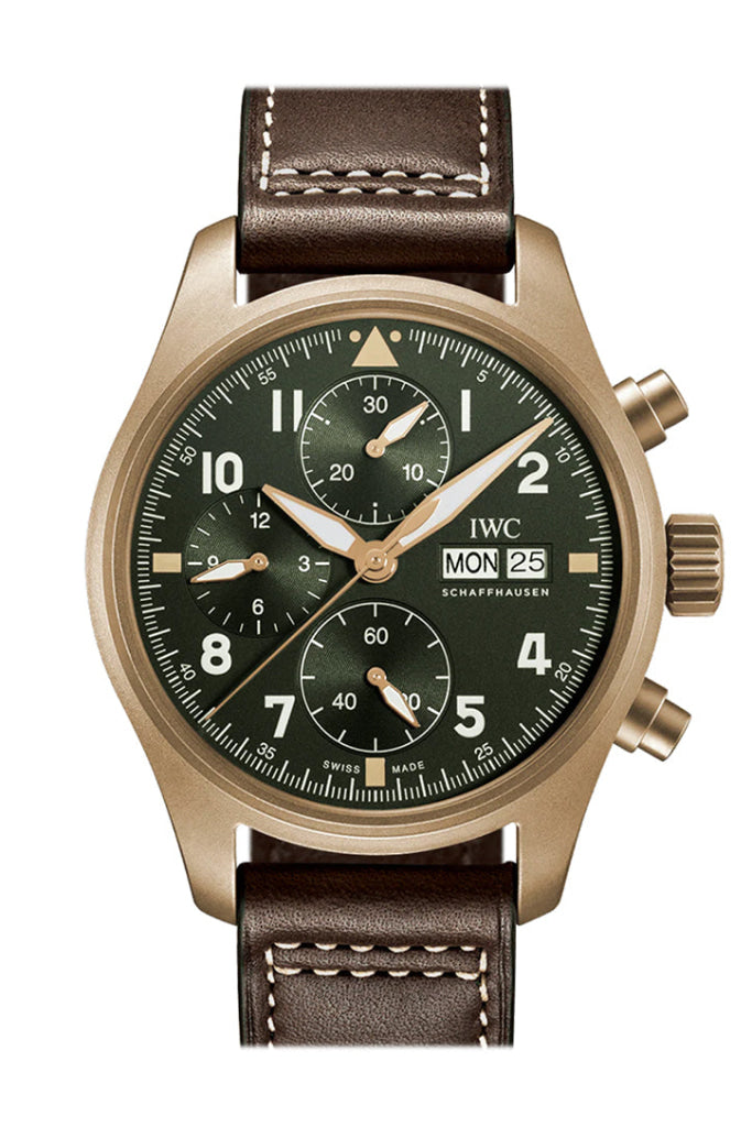 Iwc Pilot Chronogragh Spitfire Green Dial Watch Iw387902