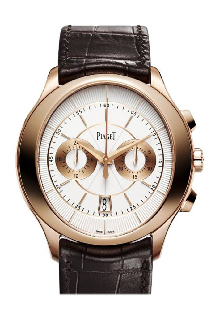 Piaget Gouverneur Automatic Silver Dial Brown Leather Mens Watch G0A37112