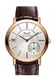 Piaget Altiplano Automatic Silver Dial Brown Leather Mens Watch Goa38131